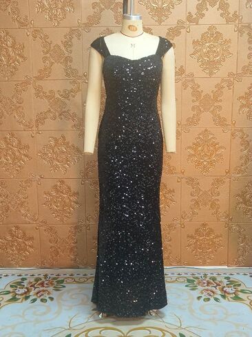النساء مثير الترتر قبالة الكتف Bodycon المساء Maxi فستان in Kuwait