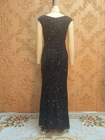 النساء مثير الترتر قبالة الكتف Bodycon المساء Maxi فستان in Kuwait