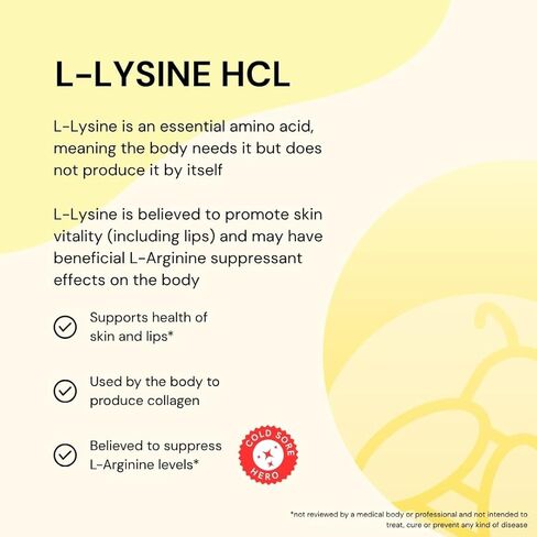 L-Lysine 1500mg | High Potency Essential Amino Acid, Vegetable Tablets, 120ct in Kuwait