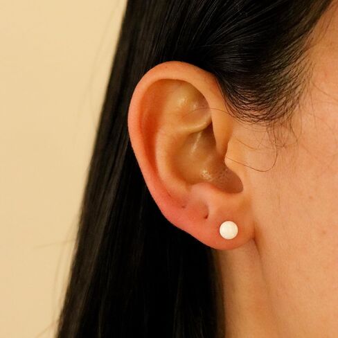 14k Gold Opal Stud Earrings for Women (3mm-7mm Diameter) - Real Solid 14k Gold, Secure Screw Back Design in Saudi Arabia