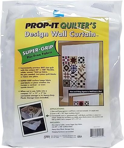 Prop-it Quilter's Design Wall Curtain 60 "x108"-أبيض in Saudi Arabia