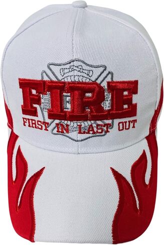 Embroidered Fire Department ‘First in Last Out’ Baseball Cap – Unisex Adjustable Firefighter Hat in Saudi Arabia