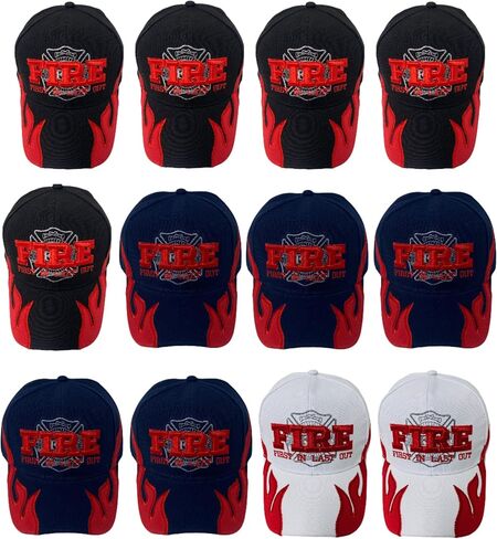 Embroidered Fire Department ‘First in Last Out’ Baseball Cap – Unisex Adjustable Firefighter Hat in Saudi Arabia