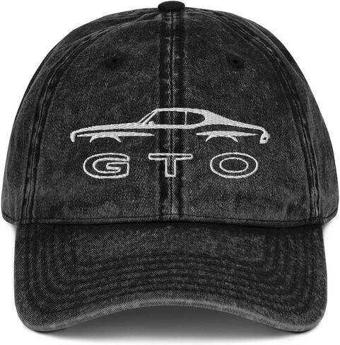 GTO Muscle Car Silhouette Classic Car Vintage Cotton Twill Cap Hat Hat in Saudi Arabia