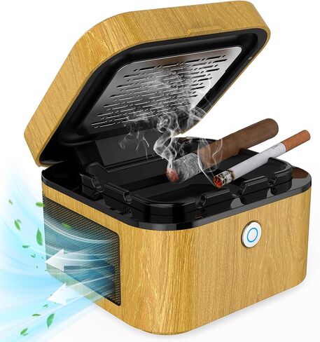 2 in 1 Air Purifier Multifunctional Smokeless Ashtray for Cigarette Smoker, HEPA Filter Reduce Smoke, USB Rechargeable Smoke Ashtray for Home Office Car in Kuwait