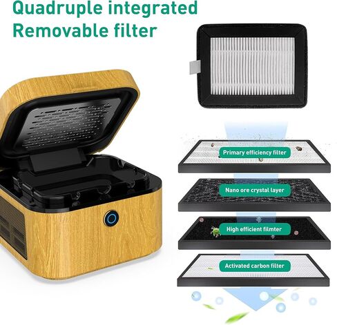 2 in 1 Air Purifier Multifunctional Smokeless Ashtray for Cigarette Smoker, HEPA Filter Reduce Smoke, USB Rechargeable Smoke Ashtray for Home Office Car in Kuwait