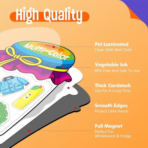 12 Pieces Magnetic Color Sorting Toys, 60 Color Magnets Educational Refrigerator Whiteboard for Baby Toddlers Kids Magnets in Kuwait