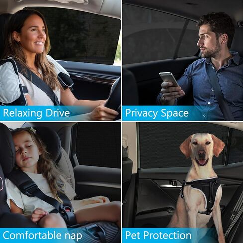 ظلال شمس النافذة الجانبية لعام 2018-2024 Toyo-ta Camry ، ظلال نافذة السيارة مع واقي خصوصية شبكية تنفس ، غلاف الشمس الأمامي والخلفي Sun Shield عزل الأشعة فوق البنفسجية والحرارة ، حزمة 4 in Saudi Arabia