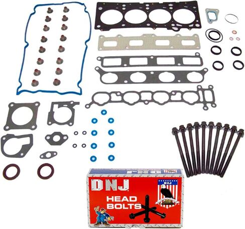 DNJ HGB164 Cylinder Cylinder Head Gasket مع مجموعة الترباس الرئيسية لعام 2003-2009 Chrysler Dodge Neon PT Cruiser 2.4L L4 16V DOHC 2429CC in Saudi Arabia