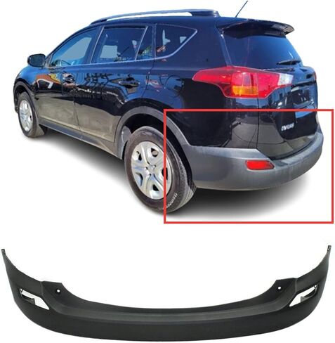 FITPARTS متوافقة مع غطاء المصد الخلفي 2013 2014 2015 Toyota RAV4 LE LIMITED XLE Sport 13 14 15. جديد ، محكم. ث/س/ساحة وقوف السيارات الثقوب مستشعر. ث/س السحب هوك ثقب. 521500R110 TO1100306 in Saudi Arabia