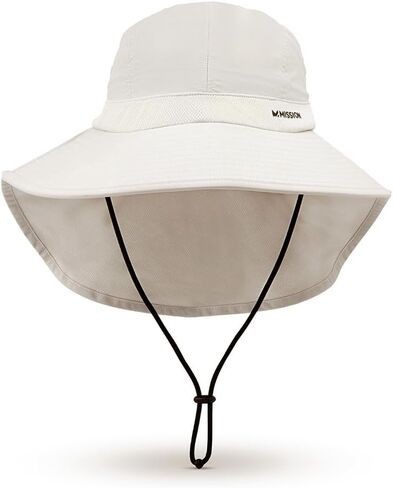 Mission Cooling Upf Sun Defender Hat - قبعة شمس الرجال والنساء للمشي لمسافات طويلة والغولف وصيد الأسماك - التكنولوجيا المنشطة للعرق والماء (رمادي جليدي) in Kuwait