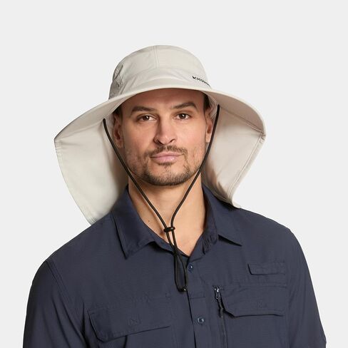 Mission Cooling Upf Sun Defender Hat - قبعة شمس الرجال والنساء للمشي لمسافات طويلة والغولف وصيد الأسماك - التكنولوجيا المنشطة للعرق والماء (رمادي جليدي) in Kuwait
