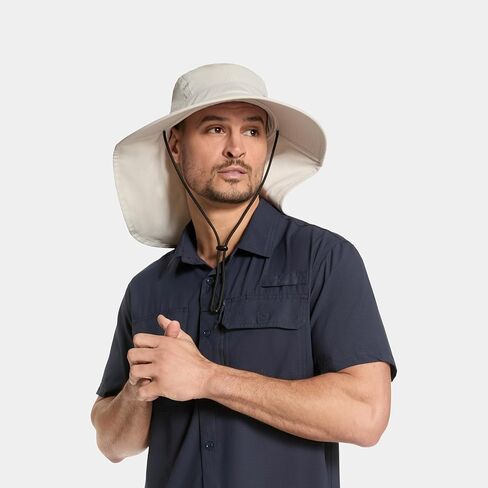 Mission Cooling Upf Sun Defender Hat - قبعة شمس الرجال والنساء للمشي لمسافات طويلة والغولف وصيد الأسماك - التكنولوجيا المنشطة للعرق والماء (رمادي جليدي) in Kuwait