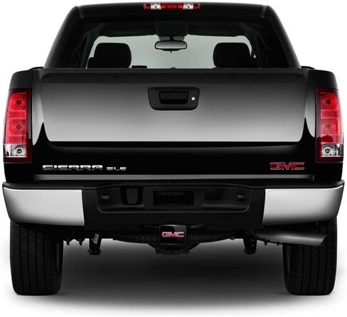 Compatible with - GMC Logo UV Graphic Black Metal Face-Plate on ABS Plastic 2 inch Tow Hitch Cover in Saudi Arabia