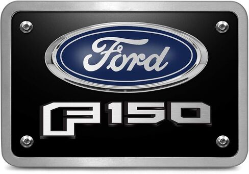 مصنوع لـ Ford F150 2015 UP 3D Logo Black 3/8 "سميك بليت السحب من الألومنيوم غطاء السحب in Saudi Arabia