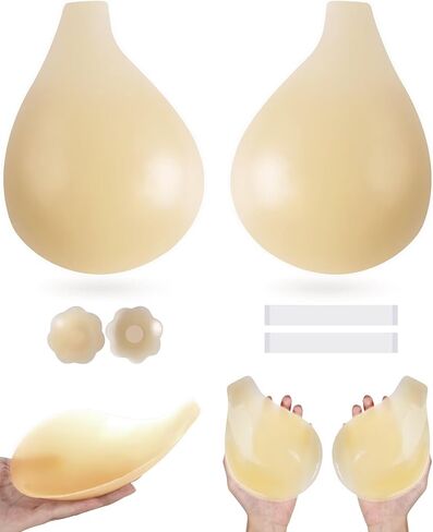 APOWUS Sticky Bra Push Up, Adhesive Backless Strapless Bras for Big Busted Women with Reusable Nipple Covers in Kuwait
