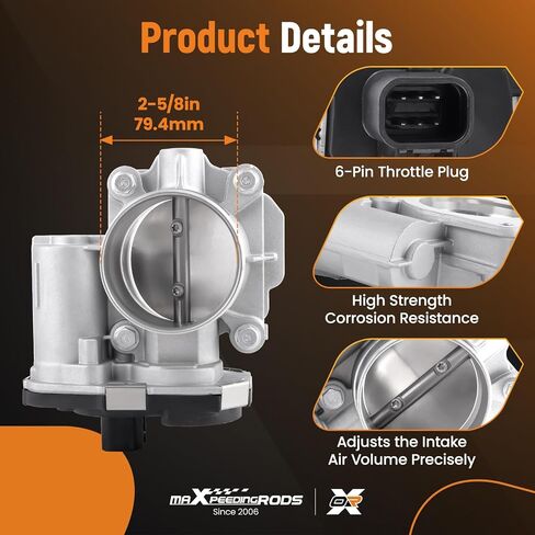 MaxPeedingrods Body Electronic Throttle Body S20015 لـ Chevy Equinox HHR Malibu 2008-2010 ، لـ Buick Lacrosse Regal ، لتضاريس GMC ، ل Pontiac G6 ، لزحل Aura Vue ، 12631186 67-3014 in Kuwait