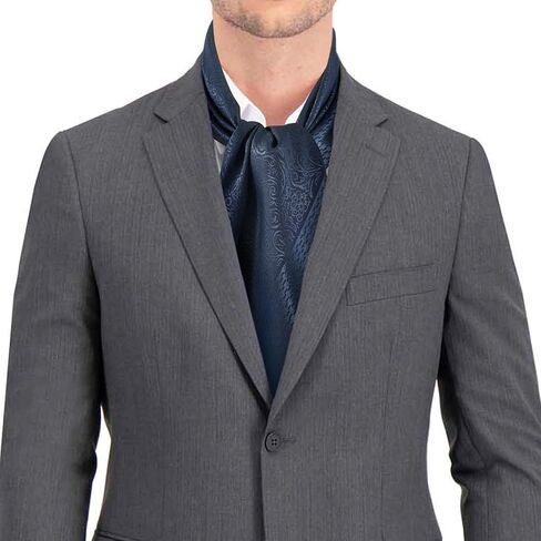 GERINLY Men Silk Feel Dress Scarf Square 35 Inch, Formal Suit Scarves Elegant Ascot, Gentleman Neck Wrap in Kuwait