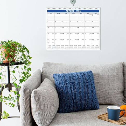 تقويم 2025 - تقويم حائط 2025 من يناير 2025 - ديسمبر 2025، تقويم الحائط 2025 14.8 بوصة × 11.5 بوصة، تقويم حائط 2025 مع تاريخ جوليان، ورق سميك، كتلة كبيرة in Kuwait