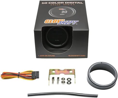 GlowShift 10 Color Digital Clock Gauge Kit - عرض LED متعدد الألوان - عدسة ملونة - 2-1/16 "(52 مم) in Kuwait