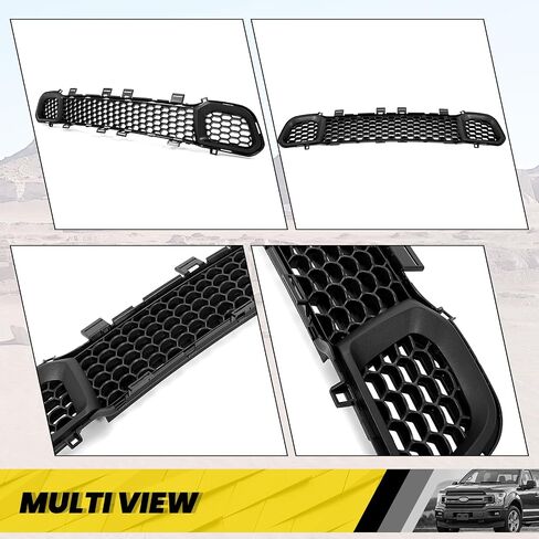 شواية كويفو الأمامية السفلى متوافقة مع 2014-2018 Jeep Cherokee 68203216AA CH1036126 المصد أسفل غطاء محرك السيارة الأسود in Saudi Arabia