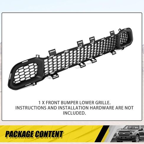 شواية كويفو الأمامية السفلى متوافقة مع 2014-2018 Jeep Cherokee 68203216AA CH1036126 المصد أسفل غطاء محرك السيارة الأسود in Saudi Arabia