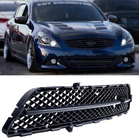 #622541NF1A IN1036100 Front Bumper Lower Grille Compatible with 2010-2013 Infiniti G37 Sedan | 2011-2012 G25 (Base/Journey) | 2015 Q40 (Base/Journey), Replacement Under Gill (Matte Black) in Saudi Arabia