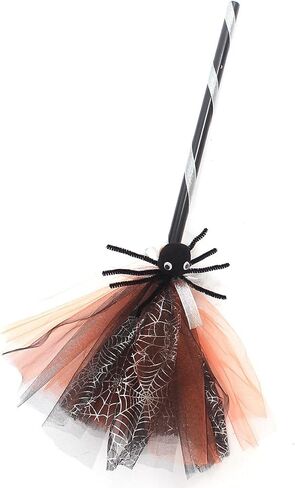 Kids Girls Halloween Cosplay Tutu Dress Spider Dress for Girls Princess Birthday Party Dress up Hair Clips Broom Set in Saudi Arabia