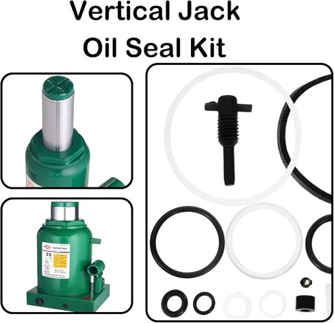 15PCS Hydraulic Floor Jack Seal Kit, 3 Ton Horizontal Jack Oil Seal Complete Set with O-Ring Seals, Universal Repair Kit for SUV, Truck & Automotive Hydraulic Jacks in Kuwait