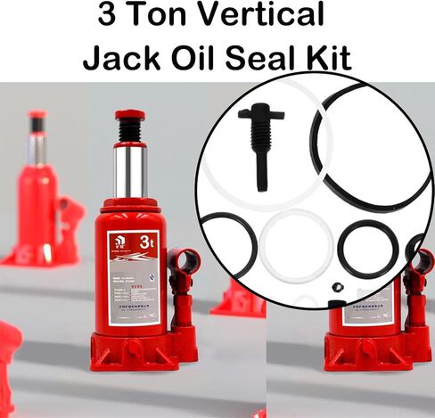 15PCS Hydraulic Floor Jack Seal Kit, 3 Ton Horizontal Jack Oil Seal Complete Set with O-Ring Seals, Universal Repair Kit for SUV, Truck & Automotive Hydraulic Jacks in Kuwait