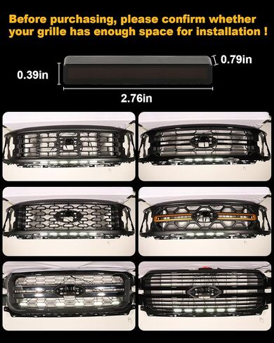 LED Front Grill Lights for 2024 2025 F150 Grille Accessories 2018-2023 F150 Warning lamp(Amber Lights, 4) in Saudi Arabia