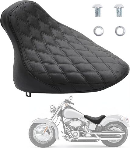 سائق مقعد منفرد متوافق مع 2000-2007 Harley-Davidson Fat Boy FXST FLSTF FLSTF BUTT BUTCH BUCKET RIDER RIDER MESH in Kuwait
