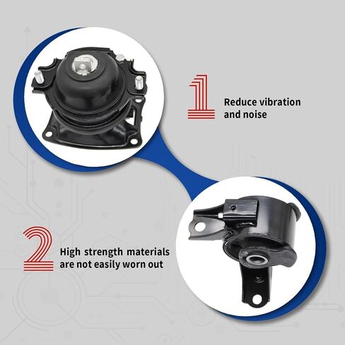 4PCS Engine Motor and Transmission Mount Set A65057 A4587 Compatible with Odyssey Touring Elite 2011-2016 3.5L A4575EL A65017EL in Saudi Arabia