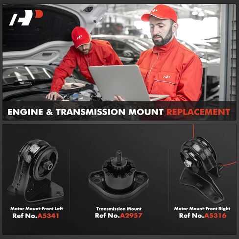 A-Premium 3PCS Motor Motor Motor Motor and Transmission Mount Kit متوافق مع شيفروليه S10 1995-2003 و GMC Sonoma1995-2003 و ISUZU HOMBRE 1998-2000 ، 2.2L ، ناقل حركة أوتوماتيكي فقط in Saudi Arabia