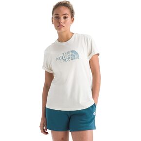 THE NORTH FACE Women's Evolution Regenerative Ink Half Dome Short-Sleeve Tee | Cotton Shirt with Logo Graphic in Saudi Arabia