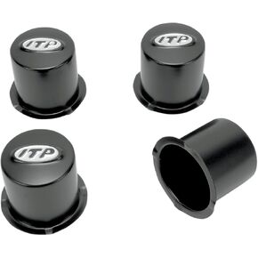 ITP STEEL WHEEL CENTER CAPS 4/110 BLACK 4 PIECE SET in Kuwait