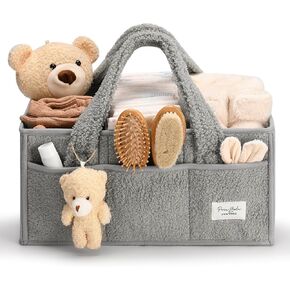 PeraBella Baby Diaper Caddy Organizer, Large Diaper Organizer Caddy for Changing Table, Newborn Nursery Essentials Storage Baby Basket, Portable Car Diaper Caddy Basket, Baby Shower Gifts Girl and Boy in Kuwait