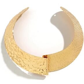 Gold Collar Necklace for Women Trendy African Jewelry Minimalist Statement Choker Metal Jewelry Gifts for Parties, Evenings, and Everyday Wear in Saudi Arabia