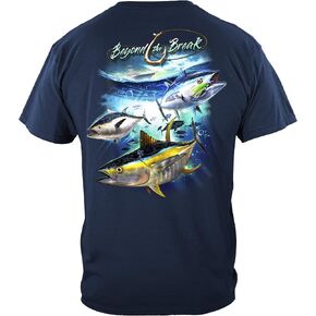 Erazor Bits Fishing Tuna Time Off Shore Fishing Shirt | 100% Cotton T-Shirt | Deep Sea Fishing Apparel (Large) ADD-BTB2377L in Saudi Arabia
