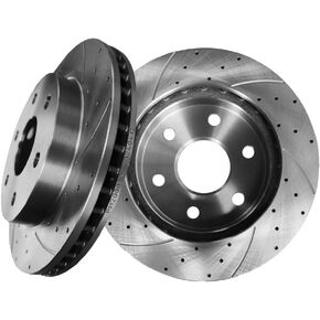 PM Auto Front Drilled Slotted Brake Disc Rotors For 2003-2006 Cadillac Escalade ESV Base in Saudi Arabia