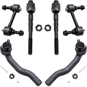 Detroit Axle-6pc Rods Rods Front Rods for 2007-2014 Ford Edge ، 2007-2015 Lincoln MKX ، 4 Rods Inner & Outer Tie ، 2 Sway Bar Links Replacement 2009 2000 2010 2013 2013 in Saudi Arabia