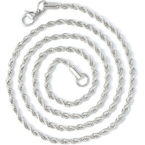 Stainless Steel Chain Necklace for Men Silver Chain Stainless Steel Necklace Chain for Men Women in Saudi Arabia