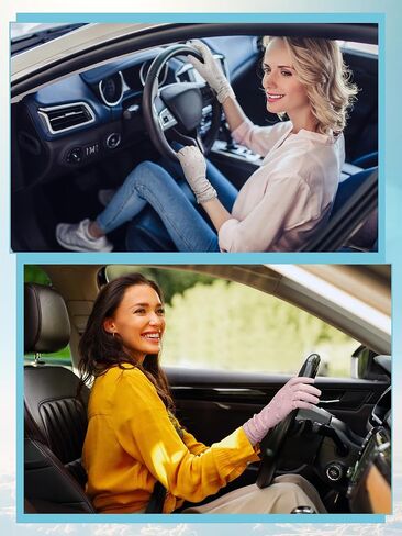 3 Pairs Women's Driving Gloves Sun Protection UV Full Finger Non Slip Touchscreen Breathable for Summer Cycling in Kuwait