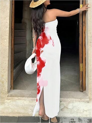 Soly Hux Tie Tie Tie Dye Maxi Tube Dress Dress Fricklessless Slimless Splists Back Bodycon Dresses in Saudi Arabia