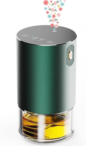 Waterless Oil Diffuser for Home, Car, Office - Rechargeable Scent & Essential Oil Diffuser, 4 Mist Modes and 1/2/4/6 Hour Timer, Portable Cordless Aromatherapy, Spill-Proof Metal Design - Black in Kuwait
