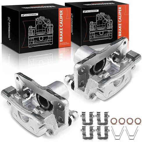 A -Premium Disc -Disc Cariper Assembly مع قوس متوافق مع نماذج KIA المختارة - Sedona 2015 2017 2017 2018 2019 2020 2021 V6 3.3L - Driver الخلفية وجانب الركاب in Saudi Arabia
