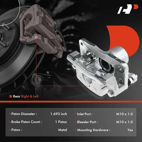A -Premium Disc -Disc Cariper Assembly مع قوس متوافق مع نماذج KIA المختارة - Sedona 2015 2017 2017 2018 2019 2020 2021 V6 3.3L - Driver الخلفية وجانب الركاب in Saudi Arabia