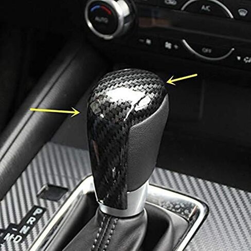 Sport Style Carbon Fiber Print Gear Shift Knob Cover Trim for Mazda 2 3 6 CX-3 in Saudi Arabia
