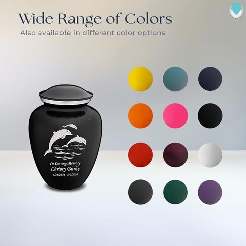 احتضان Geturns جرات جثث الدلفين الشخصية الصغيرة للرماد البشري I Pearl Cobalt Blue Urn للنساء والرجال I 44 رطلاً in Kuwait