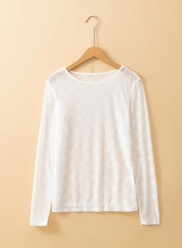 Acelitt Womens Long Sleeve Sheer Mesh Tops See Through Lace Blouse Shirts,S-XXL in Saudi Arabia